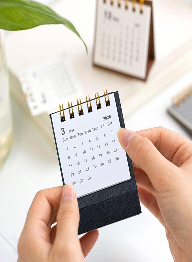 Vukasi 2Packs Mini Desk Calendar 2025-2026, Small Standing Flip Desk Calendar 2026, July 2025 until Dec 2026 Monthly Desktop Calendar for Daily Schedule School Office Supplies - Image 5